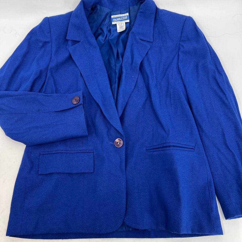 Pendleton Blue Button Classic Blazer Jacket | Siz… - image 6